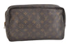 Auth Louis Vuitton Monogram Trousse Toilette 28 Clutch Hand Bag M47522 LV 4338K