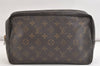 Auth Louis Vuitton Monogram Trousse Toilette 28 Clutch Hand Bag M47522 LV 4338K