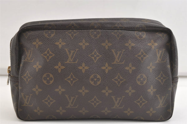 Auth Louis Vuitton Monogram Trousse Toilette 28 Clutch Hand Bag M47522 LV 4338K