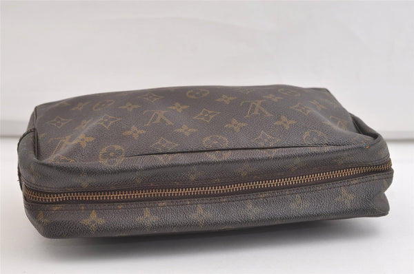 Auth Louis Vuitton Monogram Trousse Toilette 28 Clutch Hand Bag M47522 LV 4338K