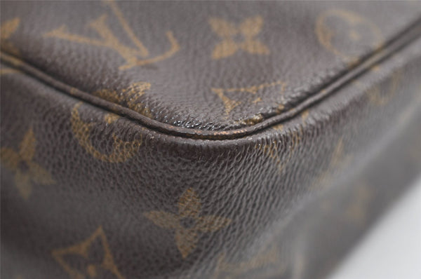 Auth Louis Vuitton Monogram Trousse Toilette 28 Clutch Hand Bag M47522 LV 4338K
