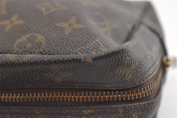 Auth Louis Vuitton Monogram Trousse Toilette 28 Clutch Hand Bag M47522 LV 4338K