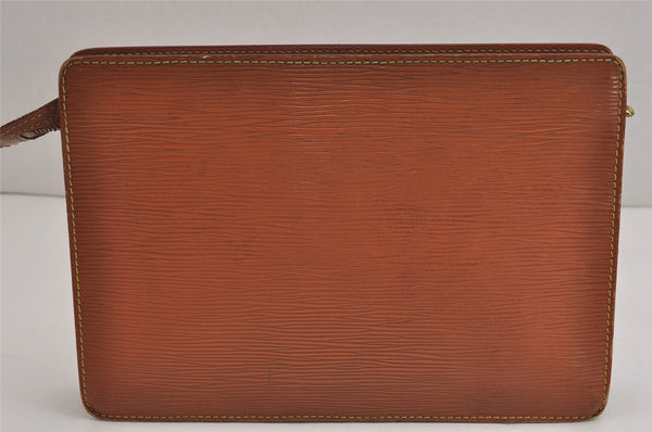 Authentic Louis Vuitton Epi Pochette Homme Clutch Bag Brown M52528 Junk 4339J
