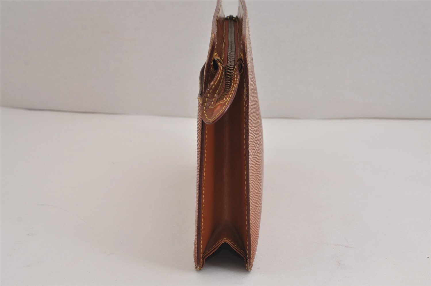 Authentic Louis Vuitton Epi Pochette Homme Clutch Bag Brown M52528 Junk 4339J