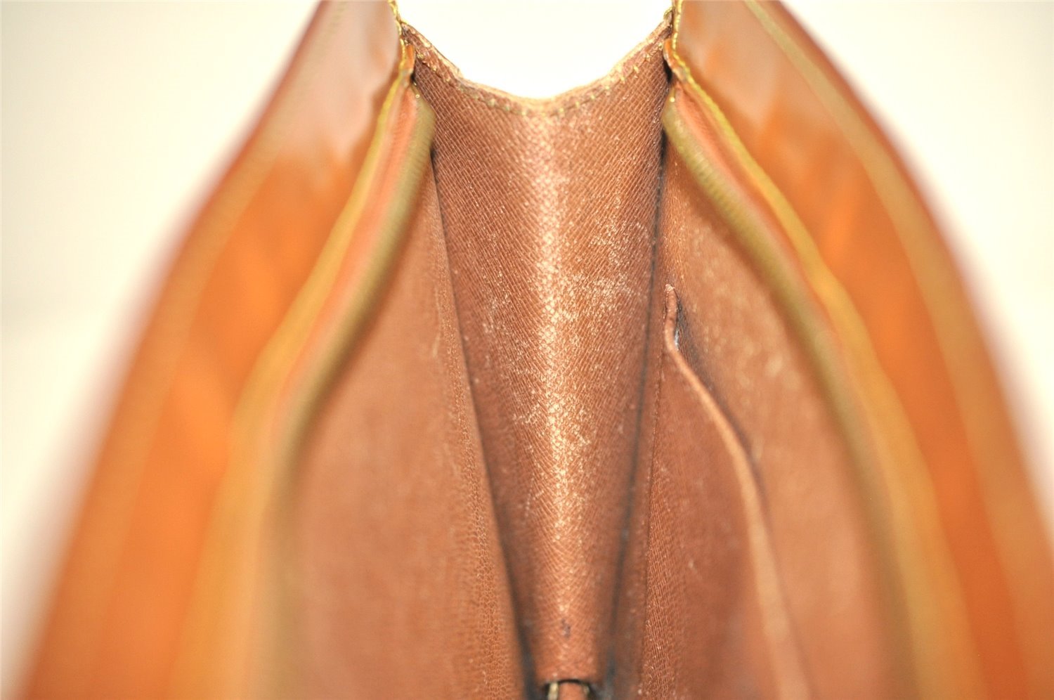 Authentic Louis Vuitton Epi Pochette Homme Clutch Bag Brown M52528 Junk 4339J