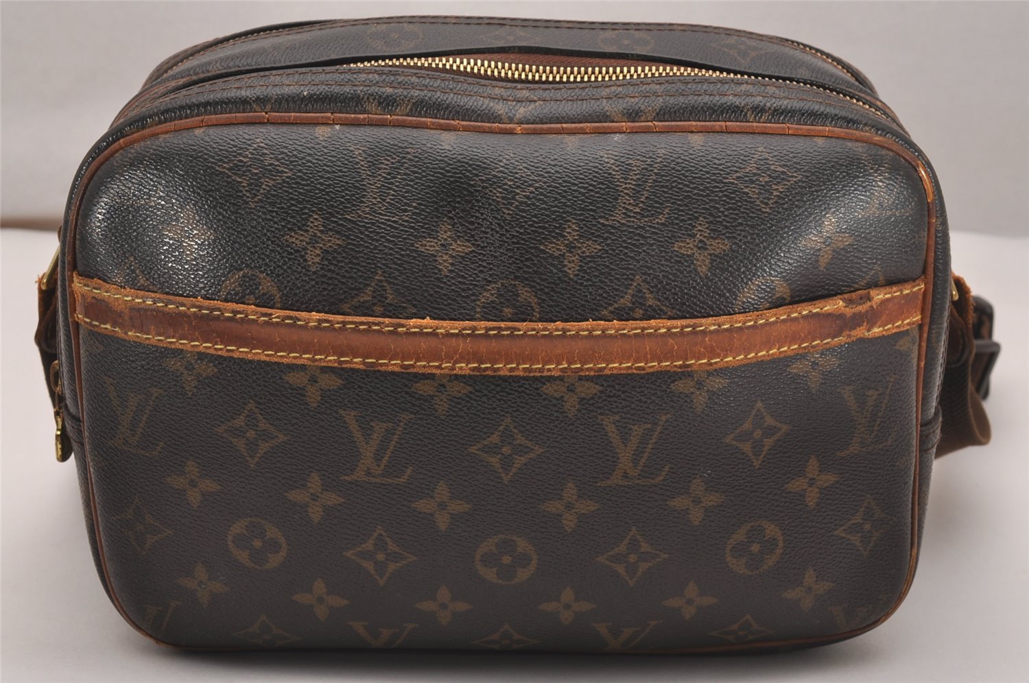 Authentic Louis Vuitton Monogram Reporter PM Shoulder Cross Bag M45254 LV 4340J