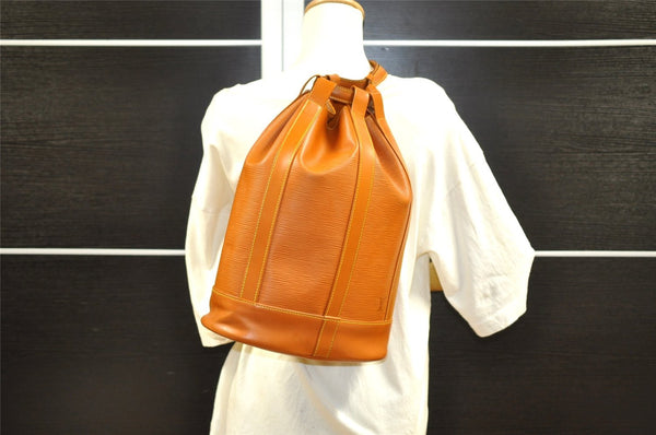 Authentic Louis Vuitton Epi Randonnee PM Shoulder Bag Brown M52353 LV 4341I