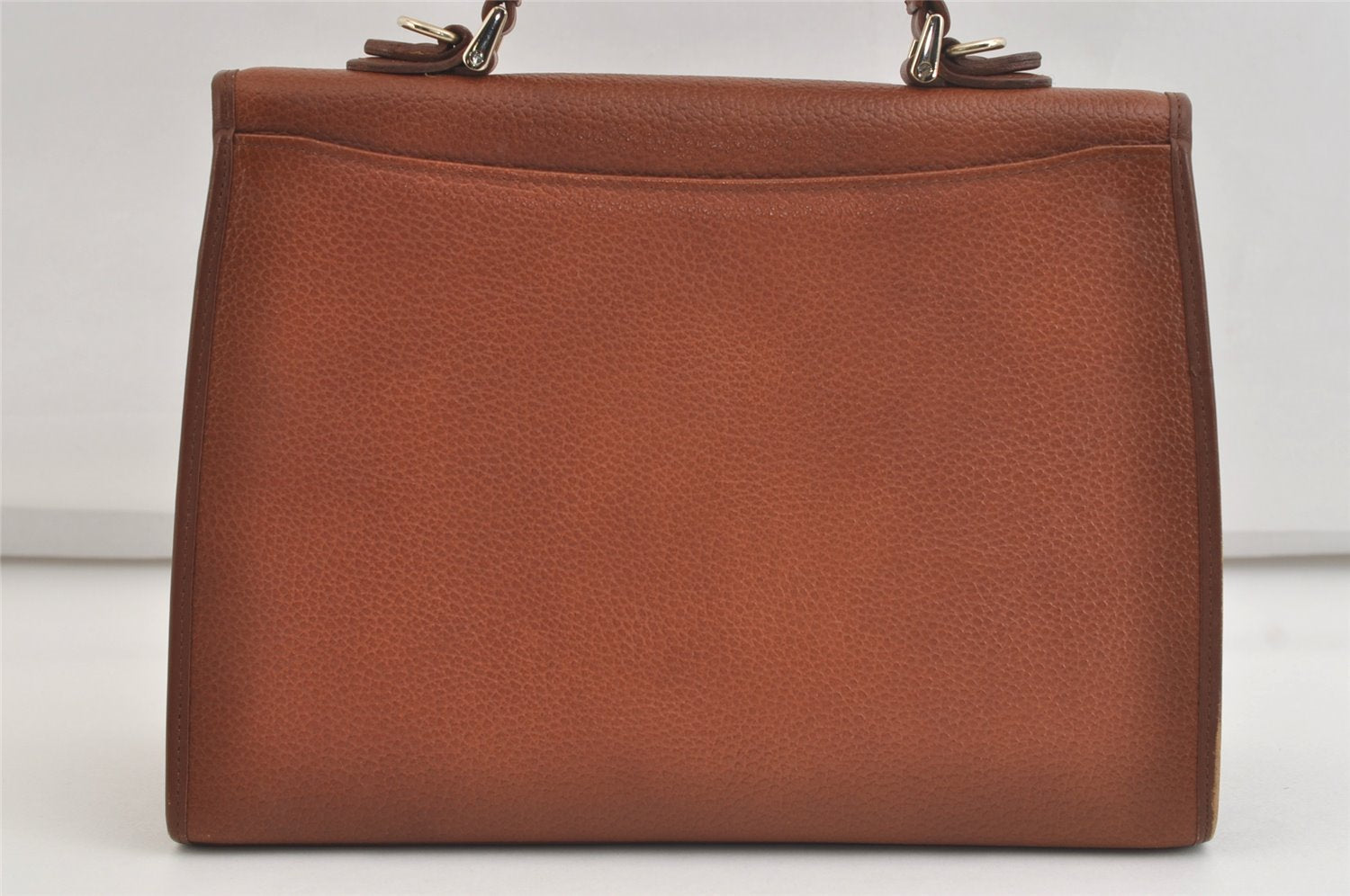 Authentic Burberrys Vintage Leather 2Way Shoulder Hand Bag Purse Brown 4342K