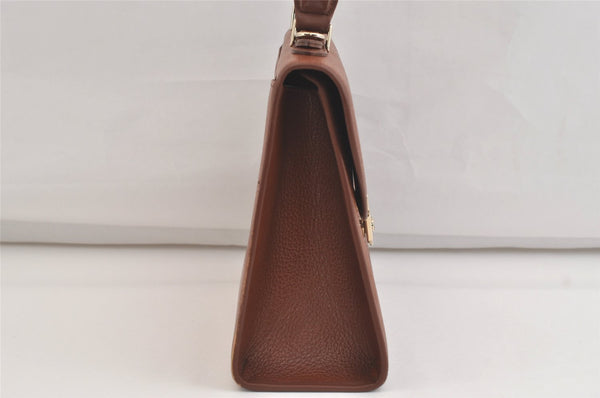 Authentic Burberrys Vintage Leather 2Way Shoulder Hand Bag Purse Brown 4342K
