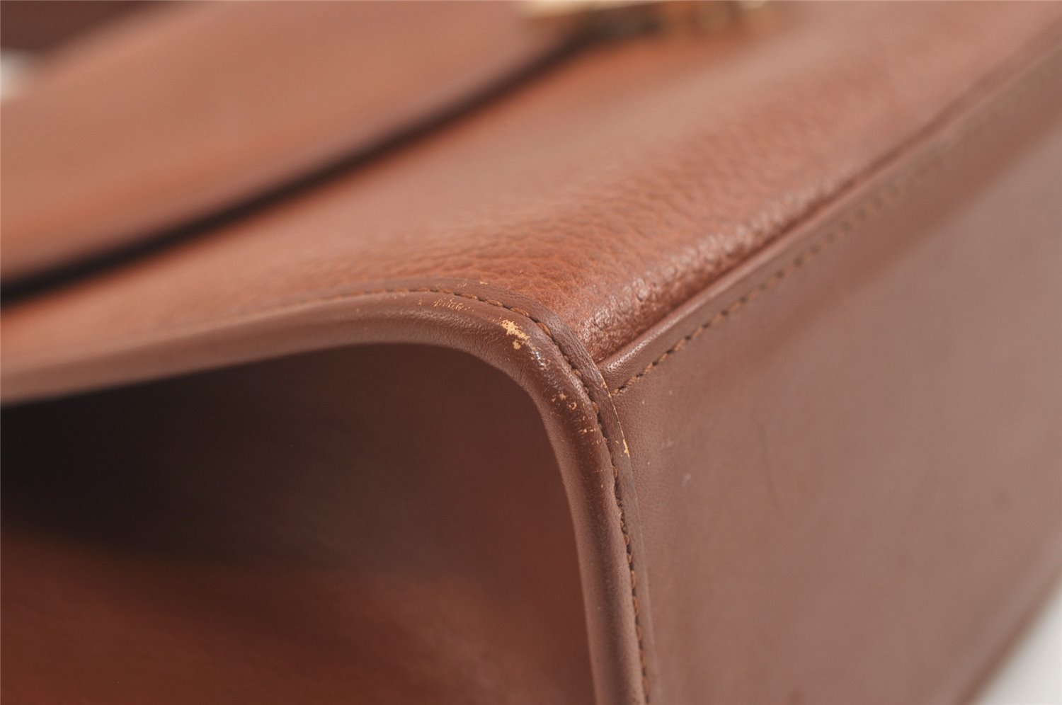 Authentic Burberrys Vintage Leather 2Way Shoulder Hand Bag Purse Brown 4342K