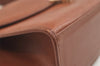 Authentic Burberrys Vintage Leather 2Way Shoulder Hand Bag Purse Brown 4342K
