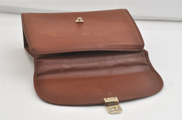 Authentic Burberrys Vintage Leather 2Way Shoulder Hand Bag Purse Brown 4342K