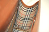 Authentic Burberrys Vintage Leather 2Way Shoulder Hand Bag Purse Brown 4342K