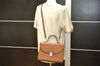 Authentic Burberrys Vintage Leather 2Way Shoulder Hand Bag Purse Brown 4342K