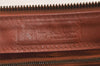 Authentic MCM Visetos Leather Vintage Hand Boston Bag Purse Brown 4343K