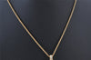 Authentic Christian Dior Gold Tone Chain Rhinestone Pendant Necklace CD 4344K