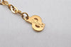 Authentic Christian Dior Gold Tone Chain Rhinestone Pendant Necklace CD 4344K