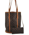 Authentic Louis Vuitton Monogram Bucket GM Shoulder Tote Bag M42236 Junk 4345J