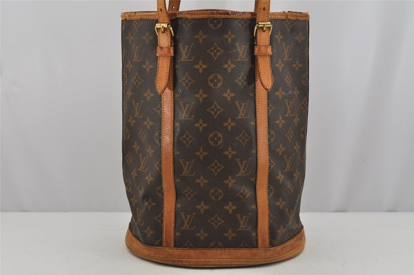 Authentic Louis Vuitton Monogram Bucket GM Shoulder Tote Bag M42236 Junk 4345J