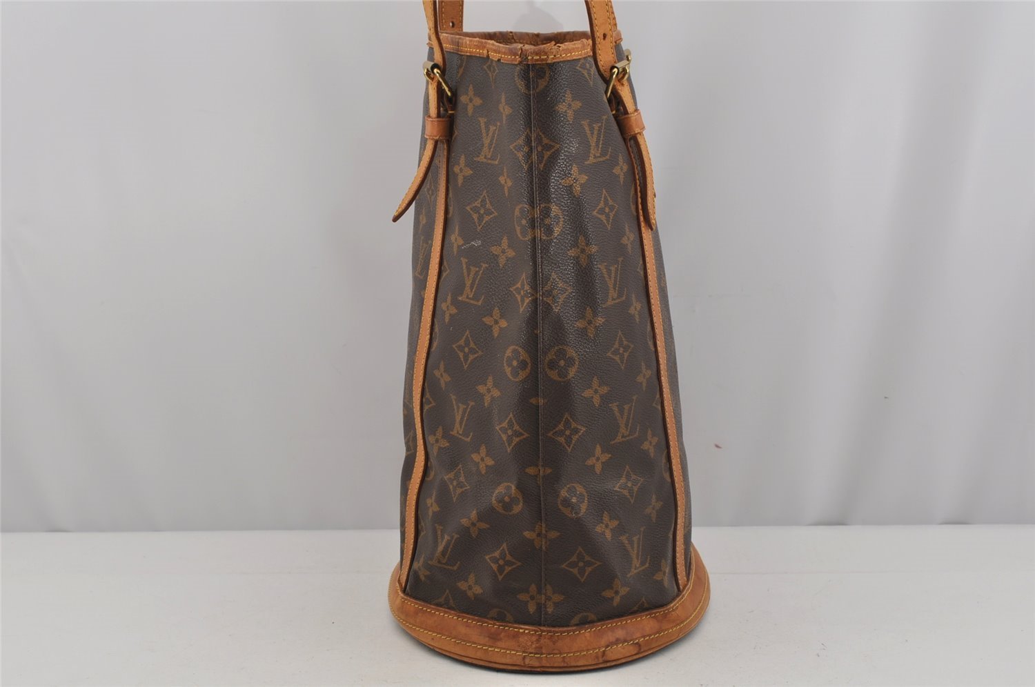 Authentic Louis Vuitton Monogram Bucket GM Shoulder Tote Bag M42236 Junk 4345J