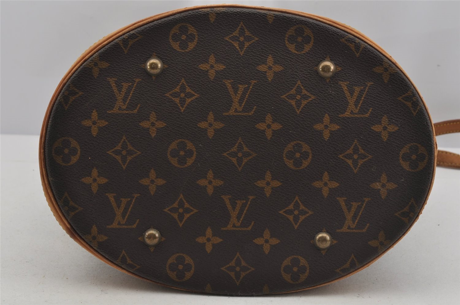 Authentic Louis Vuitton Monogram Bucket GM Shoulder Tote Bag M42236 Junk 4345J