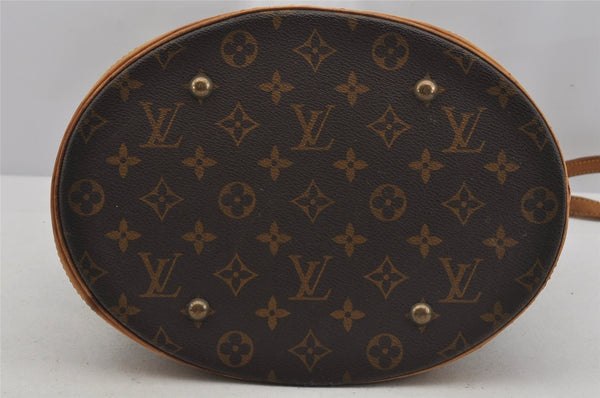Authentic Louis Vuitton Monogram Bucket GM Shoulder Tote Bag M42236 Junk 4345J