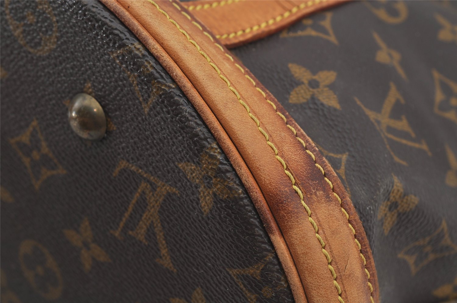 Authentic Louis Vuitton Monogram Bucket GM Shoulder Tote Bag M42236 Junk 4345J