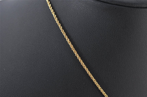 Authentic Christian Dior Gold Tone Chain Rhinestone Pendant Necklace CD 4345K