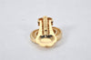 Authentic Christian Dior Clip-On Earrings Rhinestone Gold Plated CD 4346K
