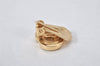 Authentic Christian Dior Clip-On Earrings Rhinestone Gold Plated CD 4346K