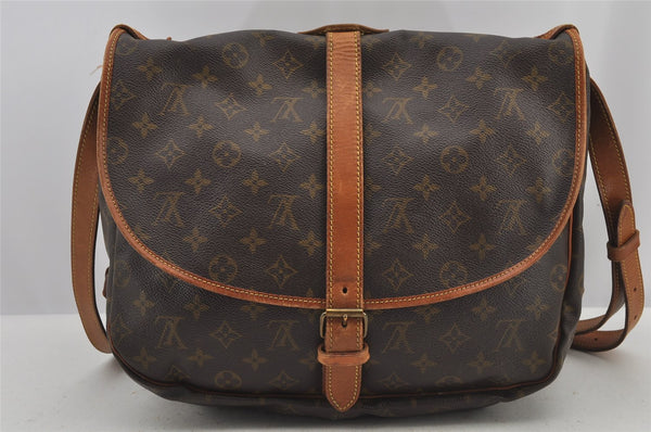 Authentic Louis Vuitton Monogram Saumur 35 Shoulder Cross Bag M42254 LV 4347J