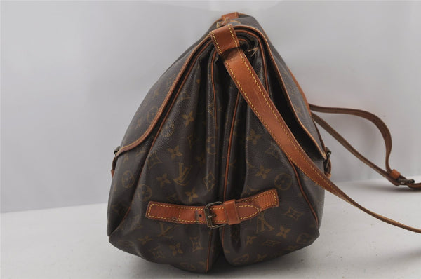 Authentic Louis Vuitton Monogram Saumur 35 Shoulder Cross Bag M42254 LV 4347J