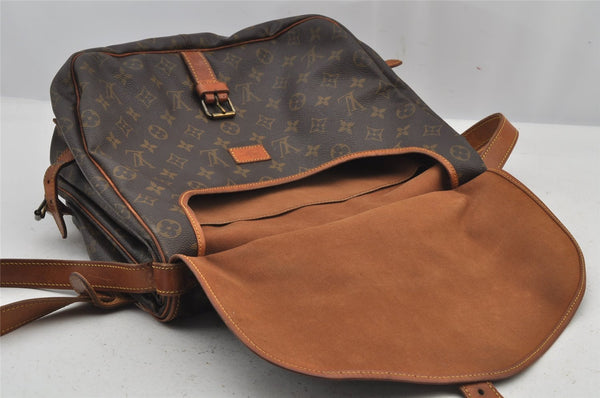 Authentic Louis Vuitton Monogram Saumur 35 Shoulder Cross Bag M42254 LV 4347J