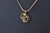 Authentic Christian Dior Gold Tone Chain Pendant Necklace CD 4347K