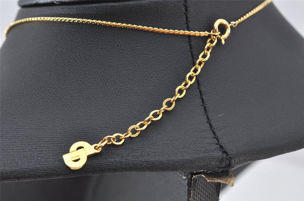 Authentic Christian Dior Gold Tone Chain Pendant Necklace CD 4347K