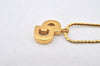 Authentic Christian Dior Gold Tone Chain Pendant Necklace CD 4347K