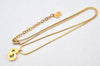 Authentic Christian Dior Gold Tone Chain Pendant Necklace CD 4347K