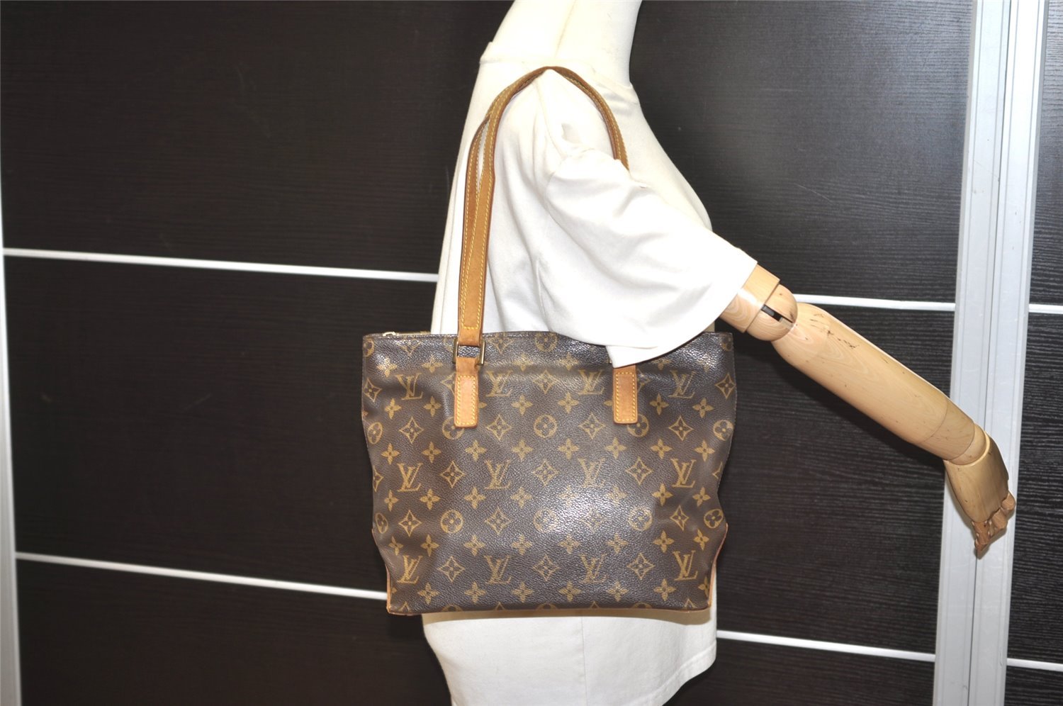 Authentic Louis Vuitton Monogram Cabas Piano Shoulder Tote Bag M51148 LV 4348I