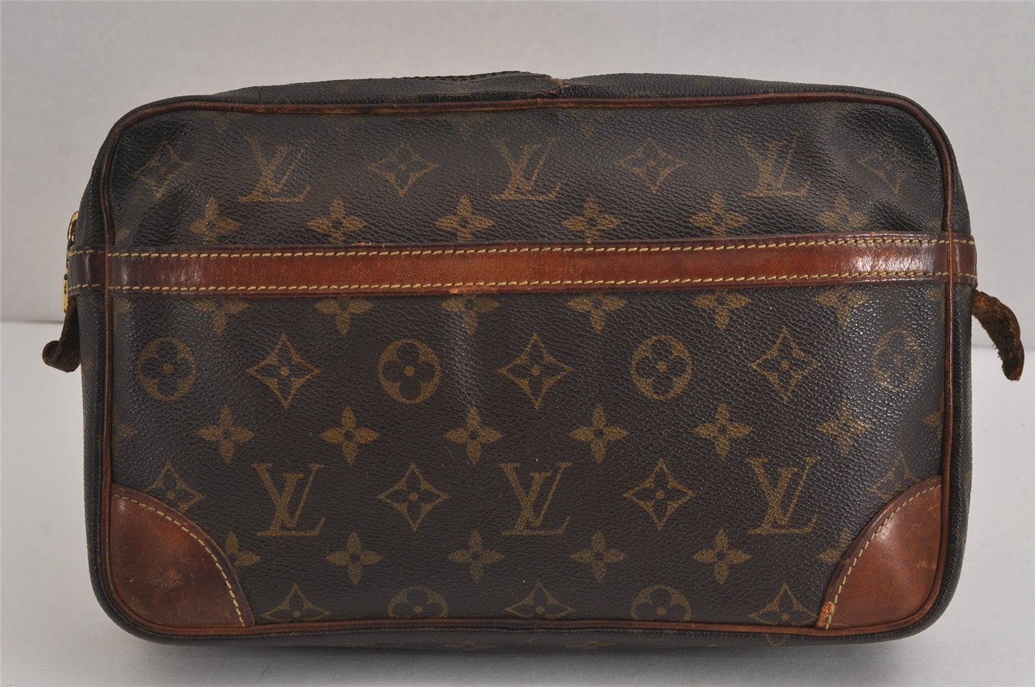 Authentic Louis Vuitton Monogram Compiegne 28 Clutch Hand Bag M51845 LV 4348J