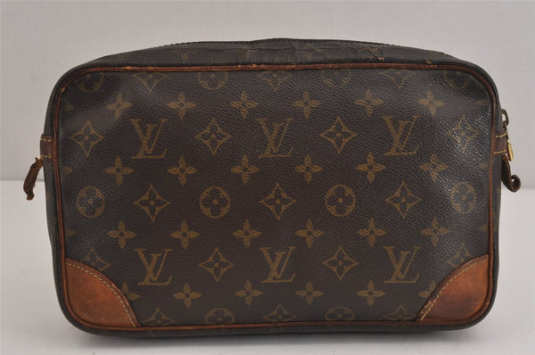 Authentic Louis Vuitton Monogram Compiegne 28 Clutch Hand Bag M51845 LV 4348J