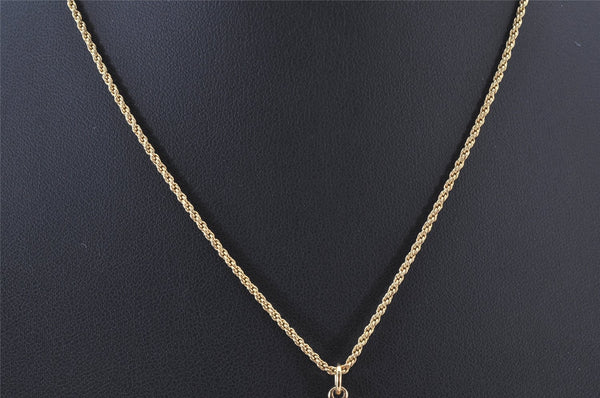 Authentic Christian Dior Gold Tone Chain Pendant Necklace CD 4348K