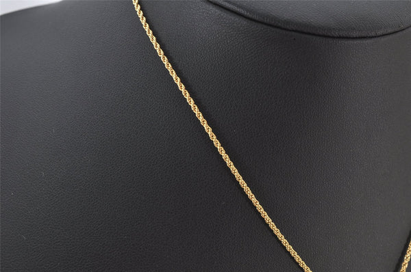 Authentic Christian Dior Gold Tone Chain Pendant Necklace CD 4348K