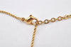 Authentic Christian Dior Gold Tone Chain Pendant Necklace CD 4348K