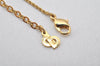 Authentic Christian Dior Gold Tone Chain Pendant Necklace CD 4348K