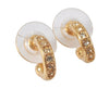 Authentic Christian Dior Vintage Rhinestone Earrings Gold Tone CD 4349K