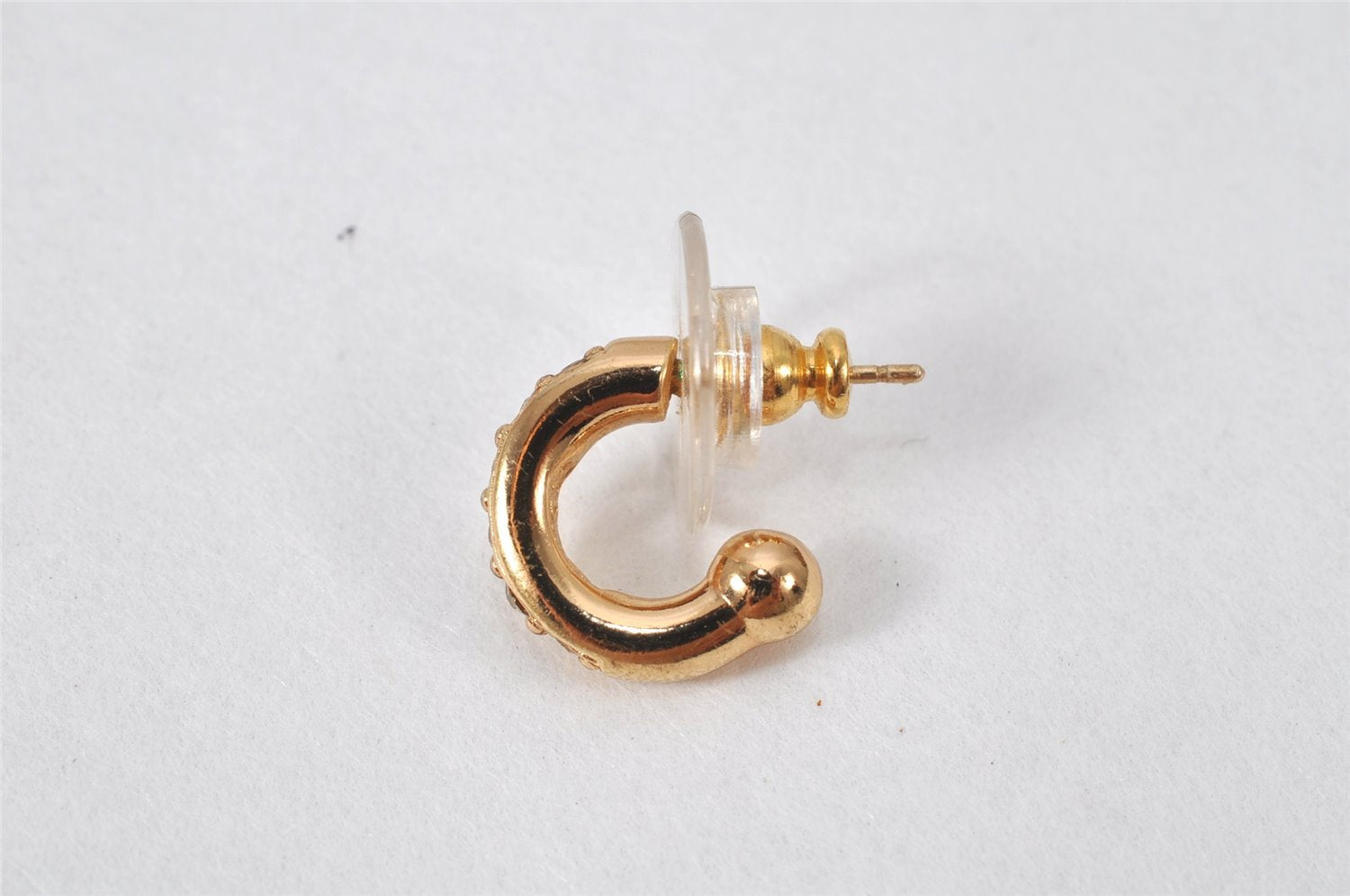 Authentic Christian Dior Vintage Rhinestone Earrings Gold Tone CD 4349K