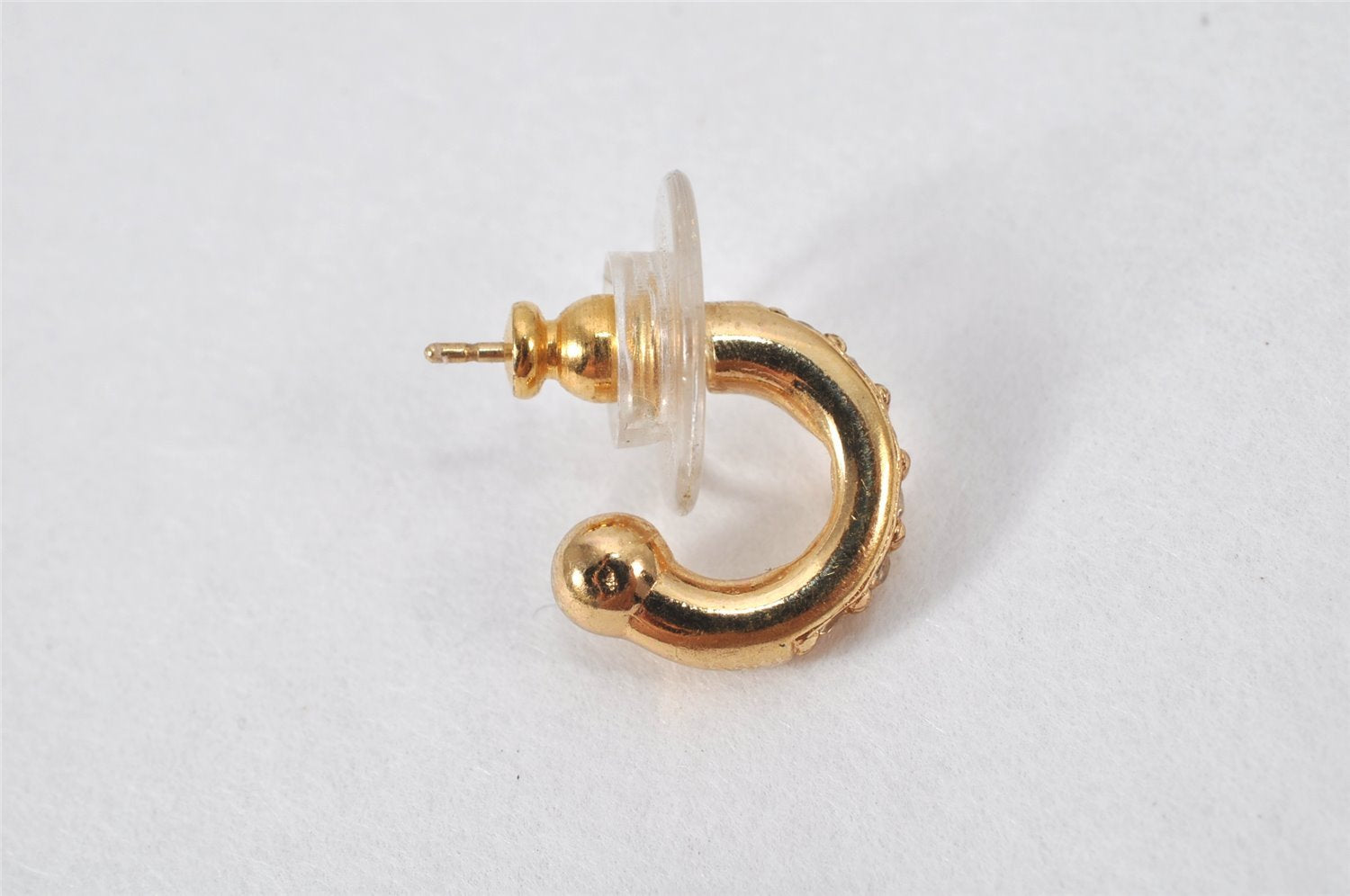 Authentic Christian Dior Vintage Rhinestone Earrings Gold Tone CD 4349K