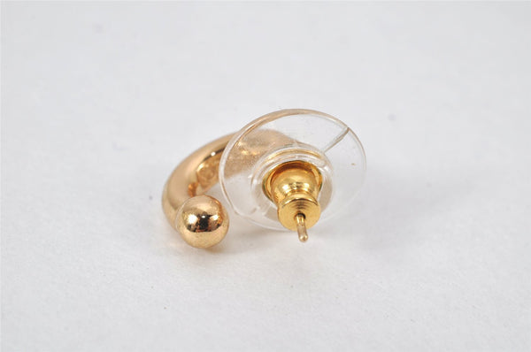 Authentic Christian Dior Vintage Rhinestone Earrings Gold Tone CD 4349K