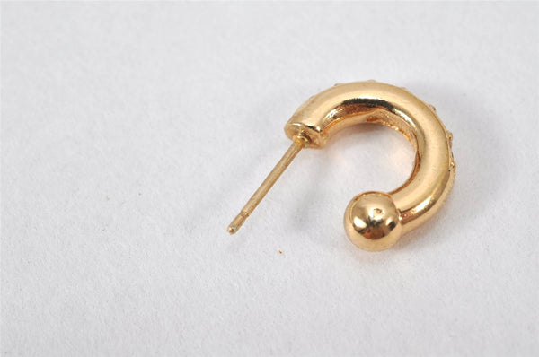 Authentic Christian Dior Vintage Rhinestone Earrings Gold Tone CD 4349K