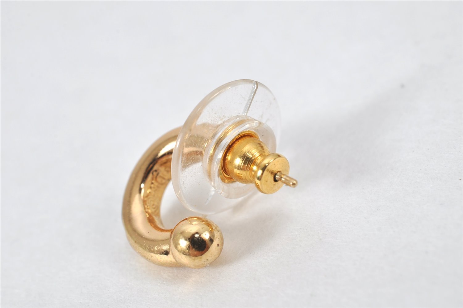 Authentic Christian Dior Vintage Rhinestone Earrings Gold Tone CD 4349K